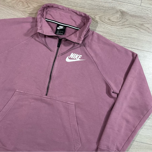 Nike Tops - Pink Nike Quarter-Zip Sweatshirt Size Large